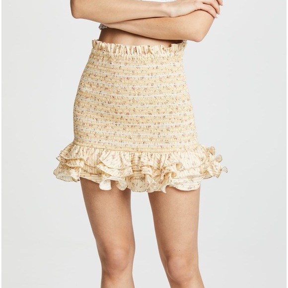 Petersyn Yellow Barrett Ruffle Skirt Size Xs - Picture 6 of 10